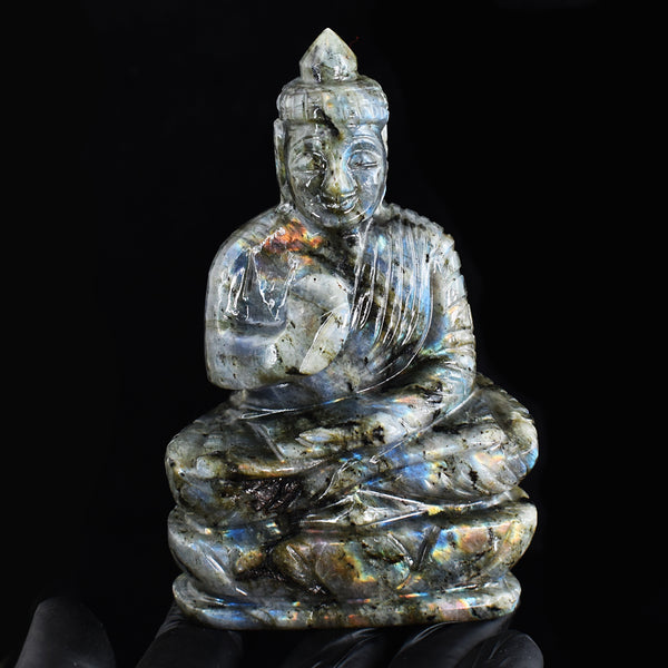 Labradorite store Sculpture buddha shape cm.3x2 www.madagascarartstones.com