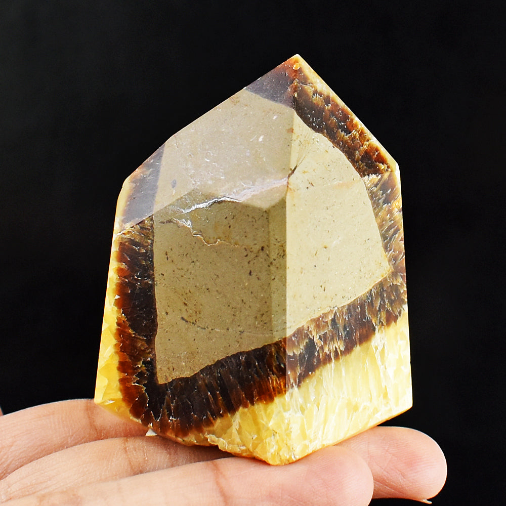 Beautiful 765.00 Cts Genuine Septarian Agate Free Form Crystal Specimen Gemstone Tower