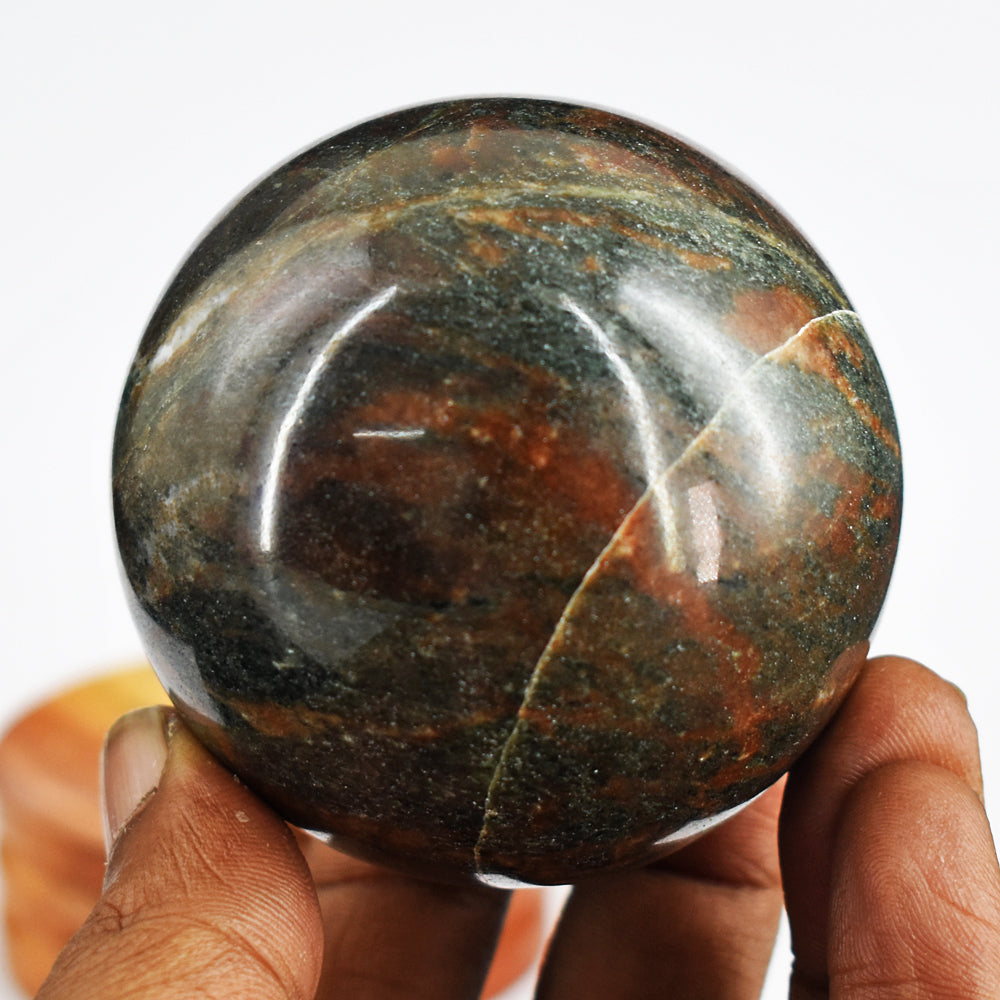 Natural  1628.00  Cts  Genuine  Forest  Jasper  Hand Carved Healing Sphere