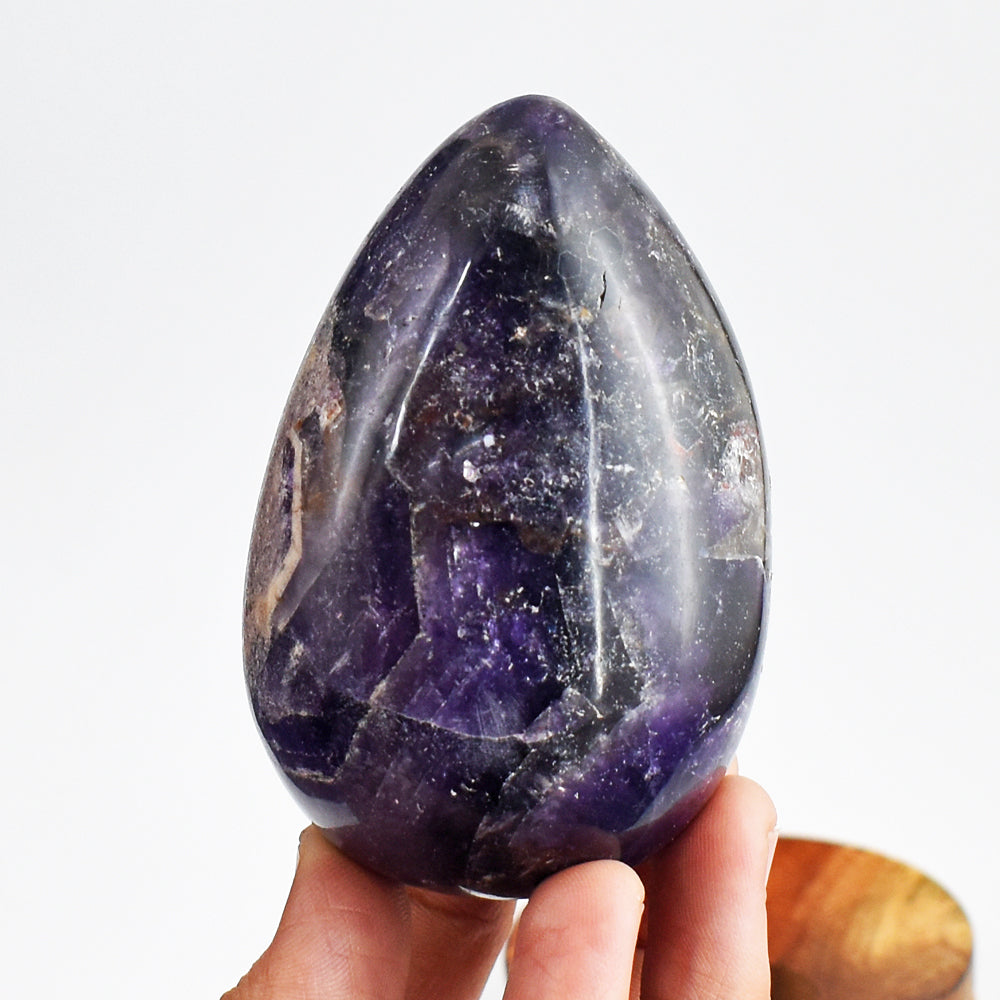 Stunning 1272.00 Cts Genuine Amethyst Hand Carved Crystal Healing Gemstone Egg