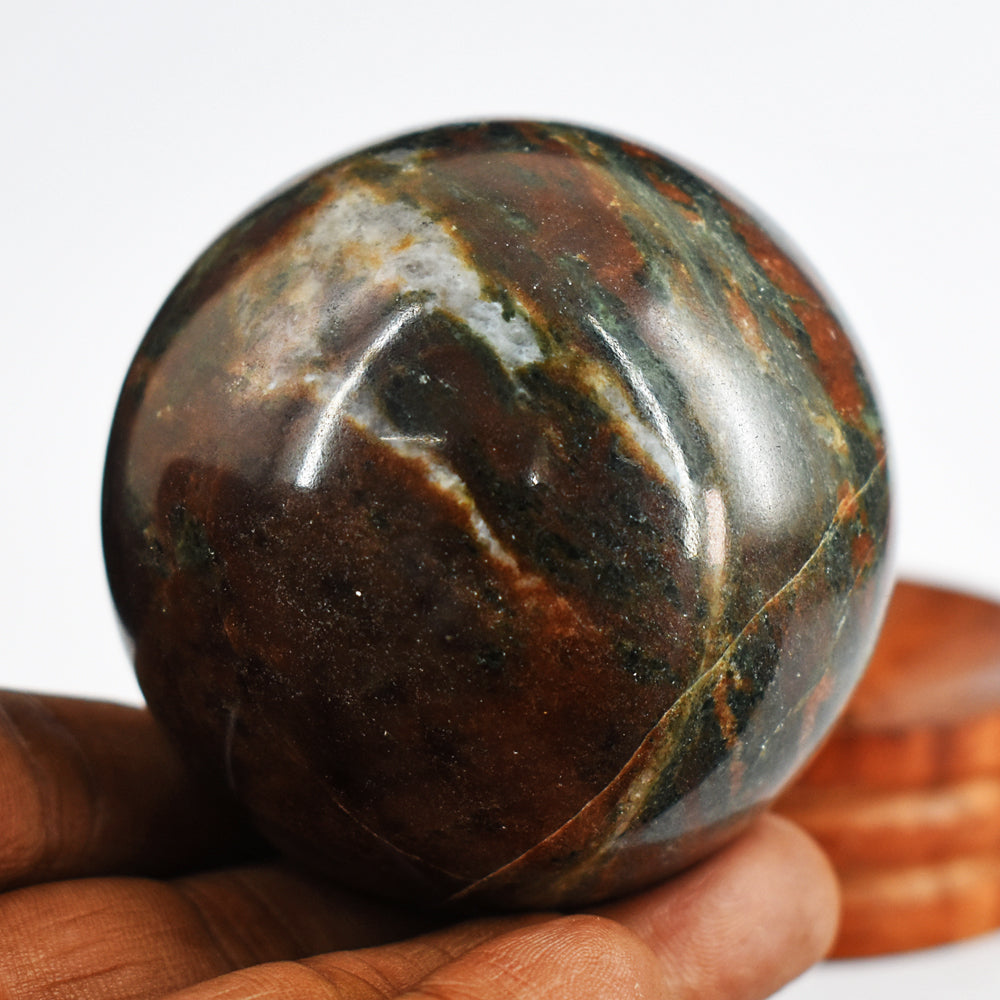 Natural  1628.00  Cts  Genuine  Forest  Jasper  Hand Carved Healing Sphere