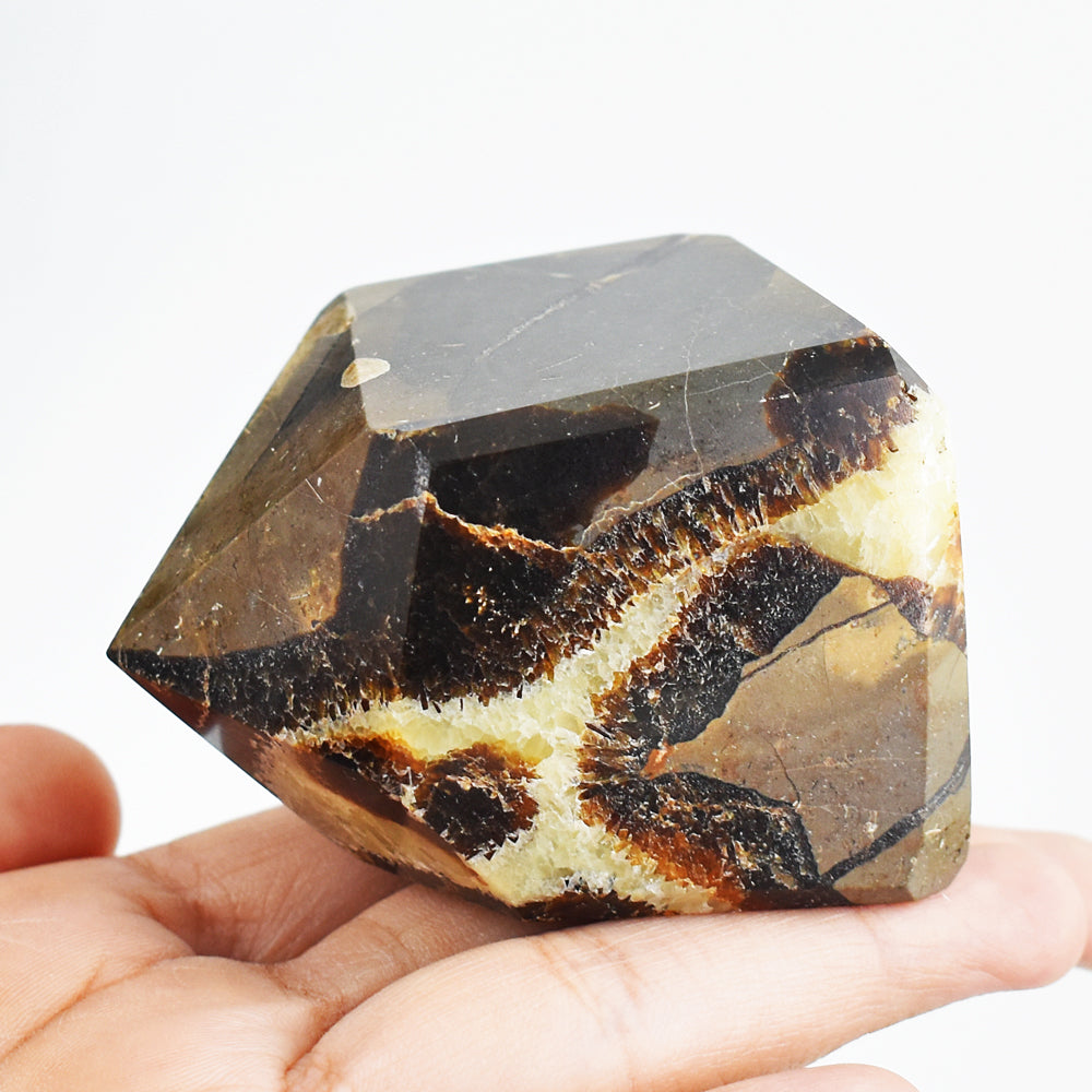 Exclusive 1172.00 Cts Genuine Septarian Agate Free Form Crystal Specimen Healing Gemstone Tower