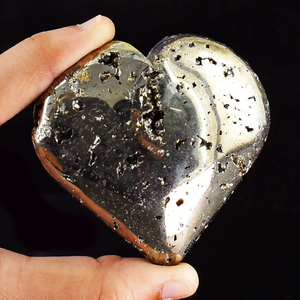 Exclusive 1350.00 Cts Genuine Pyrite Druzy Crystal Specimen Healing Gemstone Heart