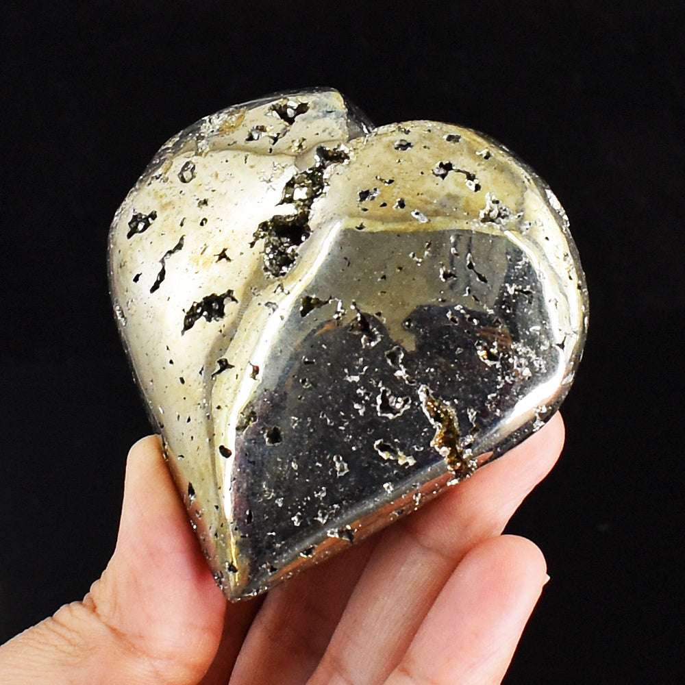 Exclusive 1350.00 Cts Genuine Pyrite Druzy Crystal Specimen Healing Gemstone Heart