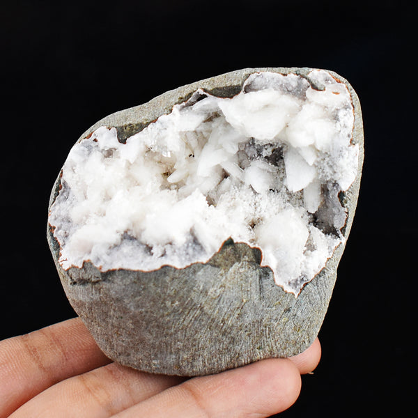 Natural 882.00 Cts Genuine Chalcedony With MM Quartz Crystal Specimen Gemstone