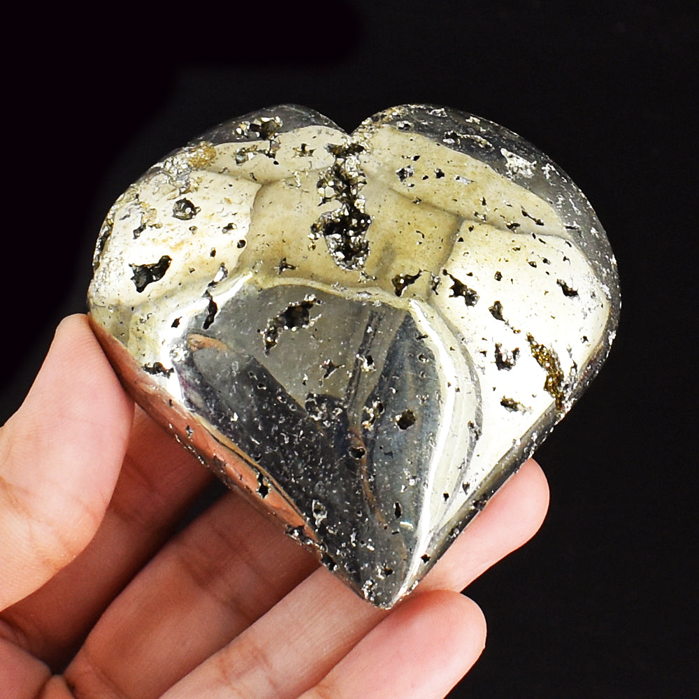 Exclusive 1350.00 Cts Genuine Pyrite Druzy Crystal Specimen Healing Gemstone Heart