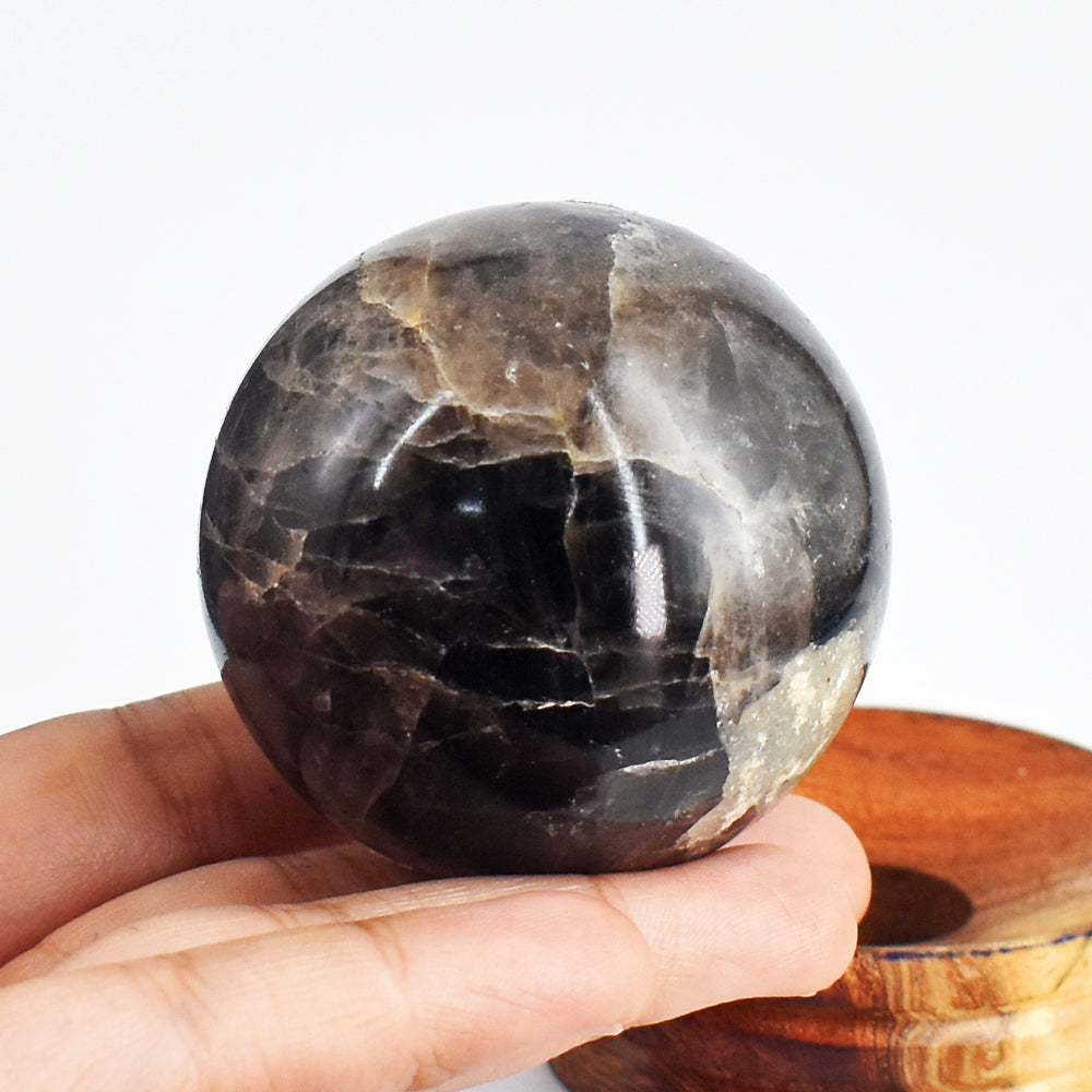 Natural 1012.00 Cts Genuine Smoky Quartz Hand Carved Healing Carved Gemstone Sphere Carving