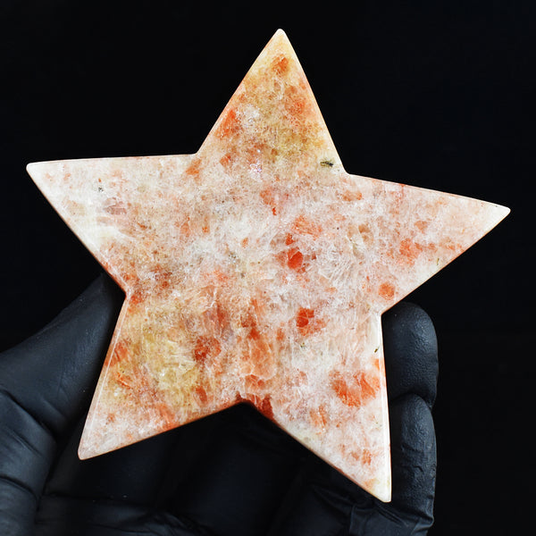 Exclusive 374.00 Carats Genuine Sunstone Crystal Specimen Star Gemstone