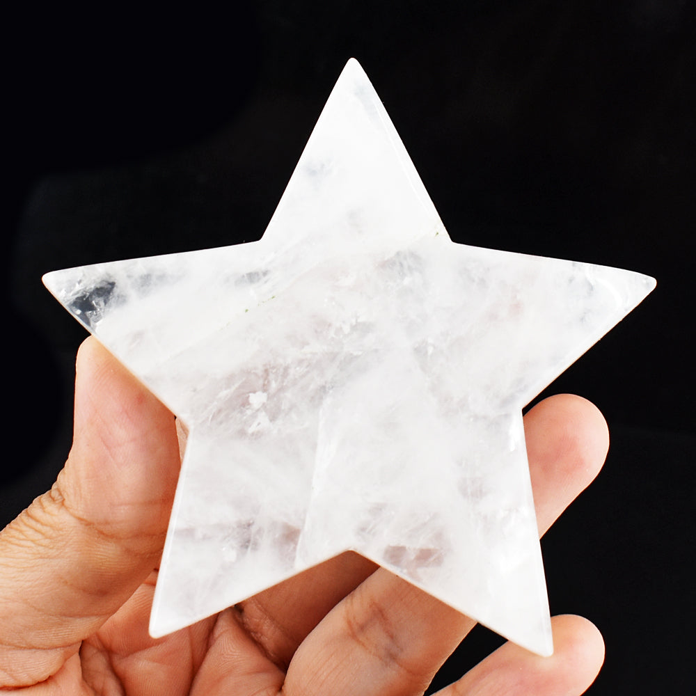 Amazing 454.00 Cts Genuine White Quartz Crystal Specimen Gemstone Star