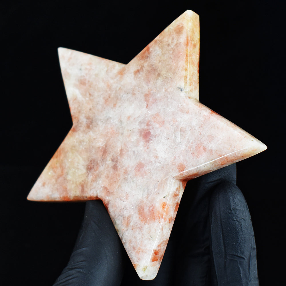 Exclusive 374.00 Carats Genuine Sunstone Crystal Specimen Star Gemstone