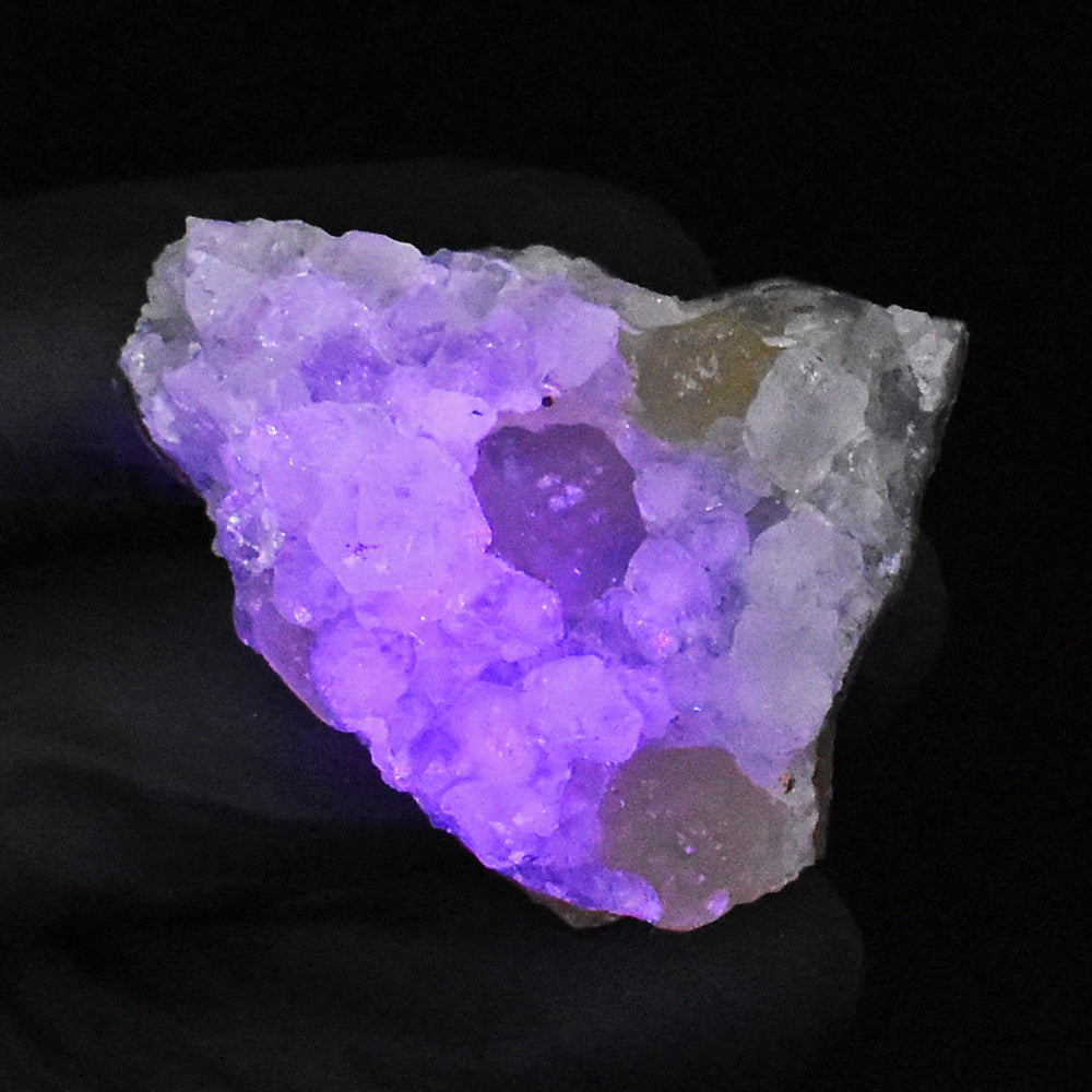 Artisian 115.00 Cts Genuine Fluorite With MM Quartz Crystal Specimen Gemstone