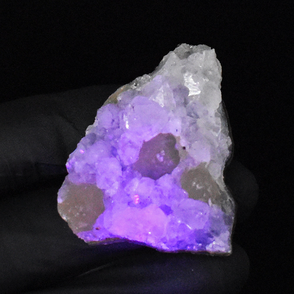 Artisian 115.00 Cts Genuine Fluorite With MM Quartz Crystal Specimen Gemstone