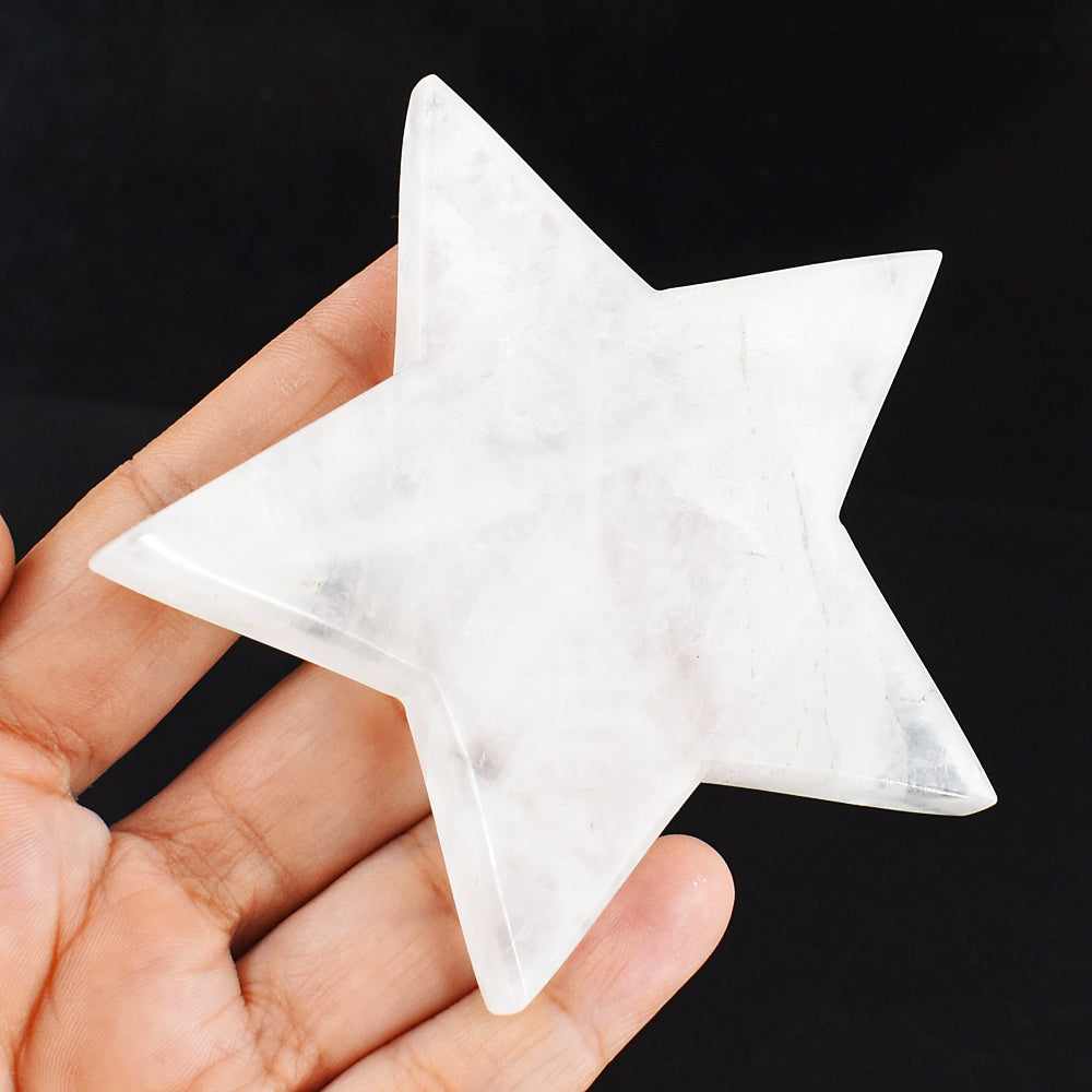 Amazing 454.00 Cts Genuine White Quartz Crystal Specimen Gemstone Star