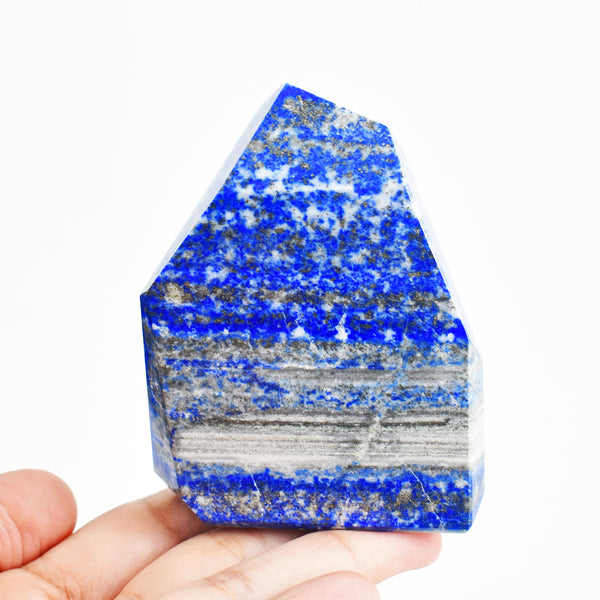 Natural 1362.00  Cts Genuine Blue Lapis Lazuli Free Form Crystal Specimen Gemstone Tower