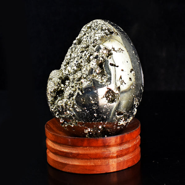 Natural 1612.00 Cts Genuine Pyrite Druzy Crystal Specimen Healing Gemstone Egg