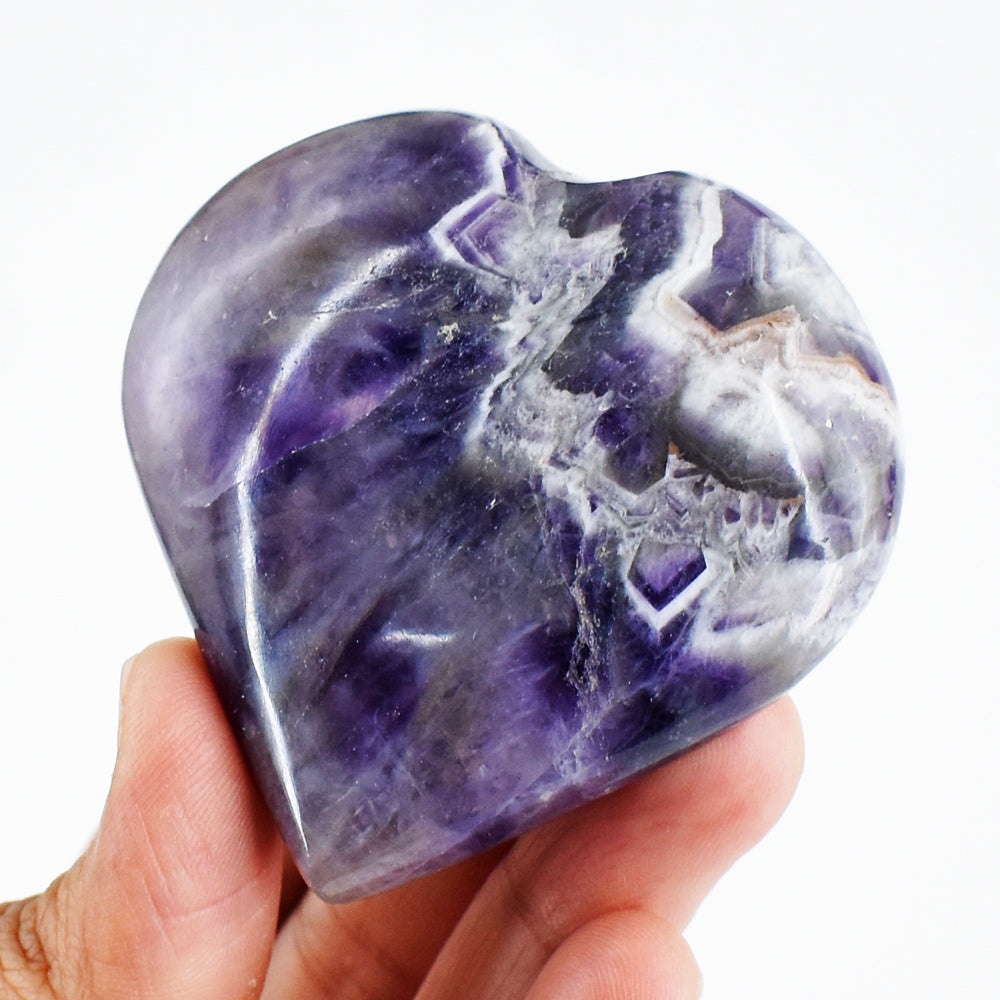 Exclusive 465.00 Cts Genuine Chevron Amethyst Crystal Specimen Gemstone Healing Heart