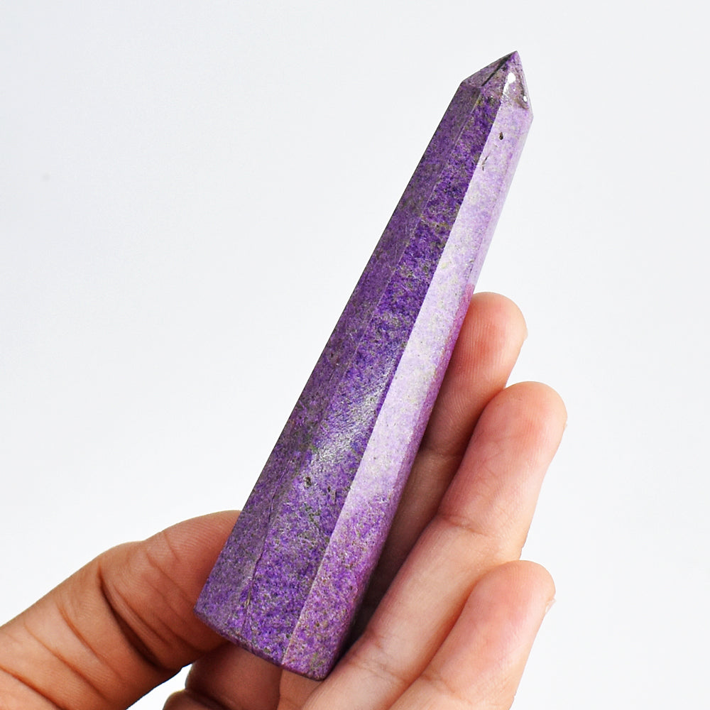 Beautiful  223.00 Carats  Genuine Stichtite Hand  Carved Crystal Healing Gemstone  Point