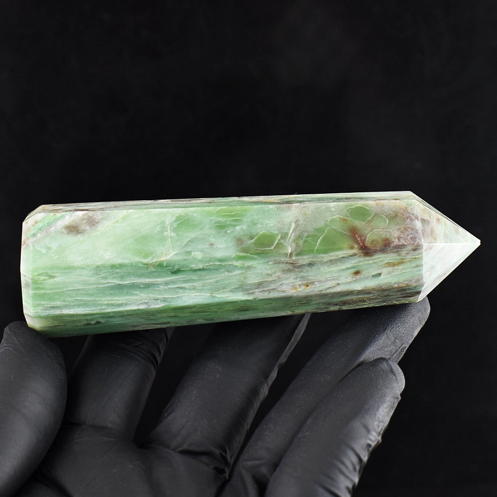 Beautiful 662.00 Cts Genuine Green Chalcedony Crystal Specimen Healing Gemstone Point