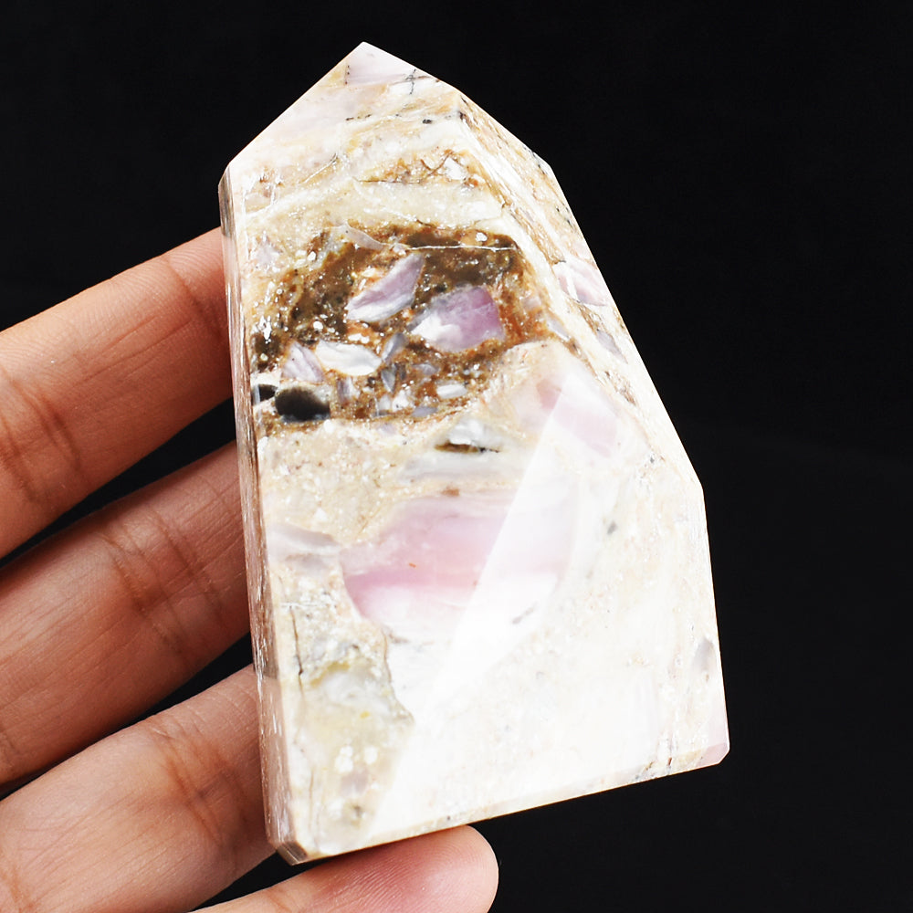 Natural 818.00 Cts Genuine Pink Opal Free Form Crystal Specimen Gemstone Healing Tower