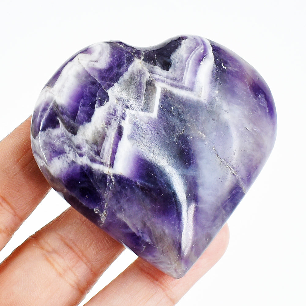 Exclusive 465.00 Cts Genuine Chevron Amethyst Crystal Specimen Gemstone Healing Heart