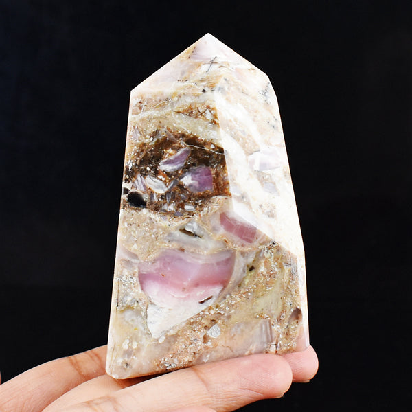 Natural 818.00 Cts Genuine Pink Opal Free Form Crystal Specimen Gemstone Healing Tower