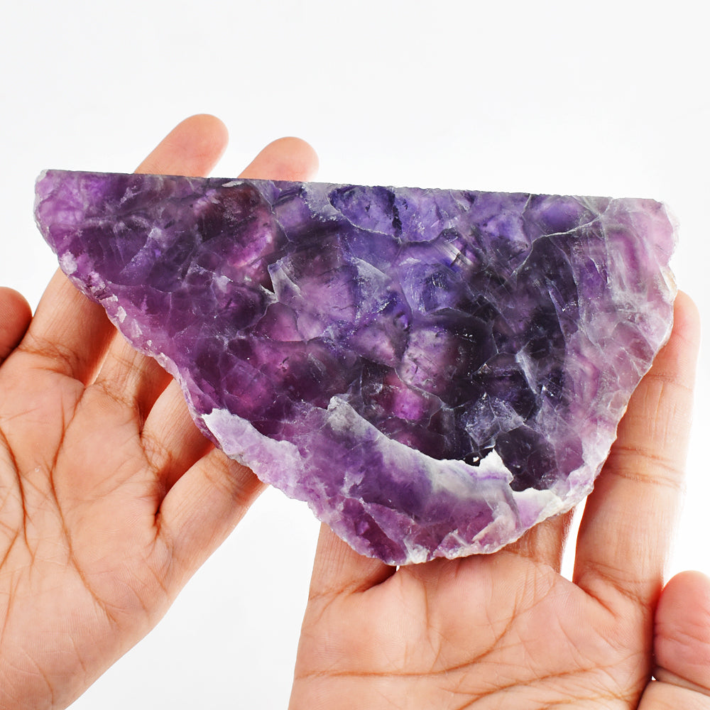 Awesome 1090.00 Cts Genuine Multicolor Fluorite Crystal Specimen Gemstone Slab