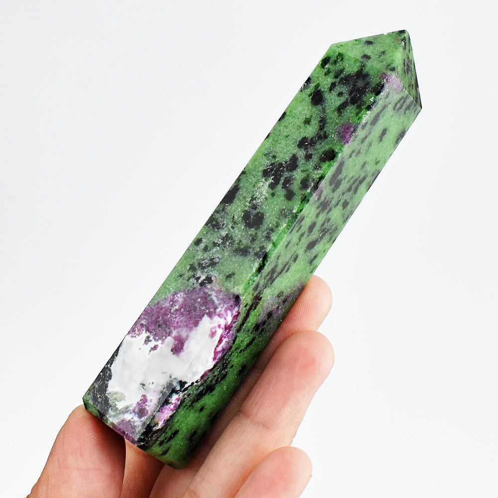 Beautiful 628.00 Cts Genuine Ruby Zoisite Crystal Specimen Gemstone Healing Tower