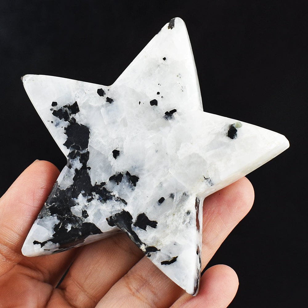 Natural 585.00 Cts Genuine Blue Flash Moonstone Crystal Specimen Gemstone Star