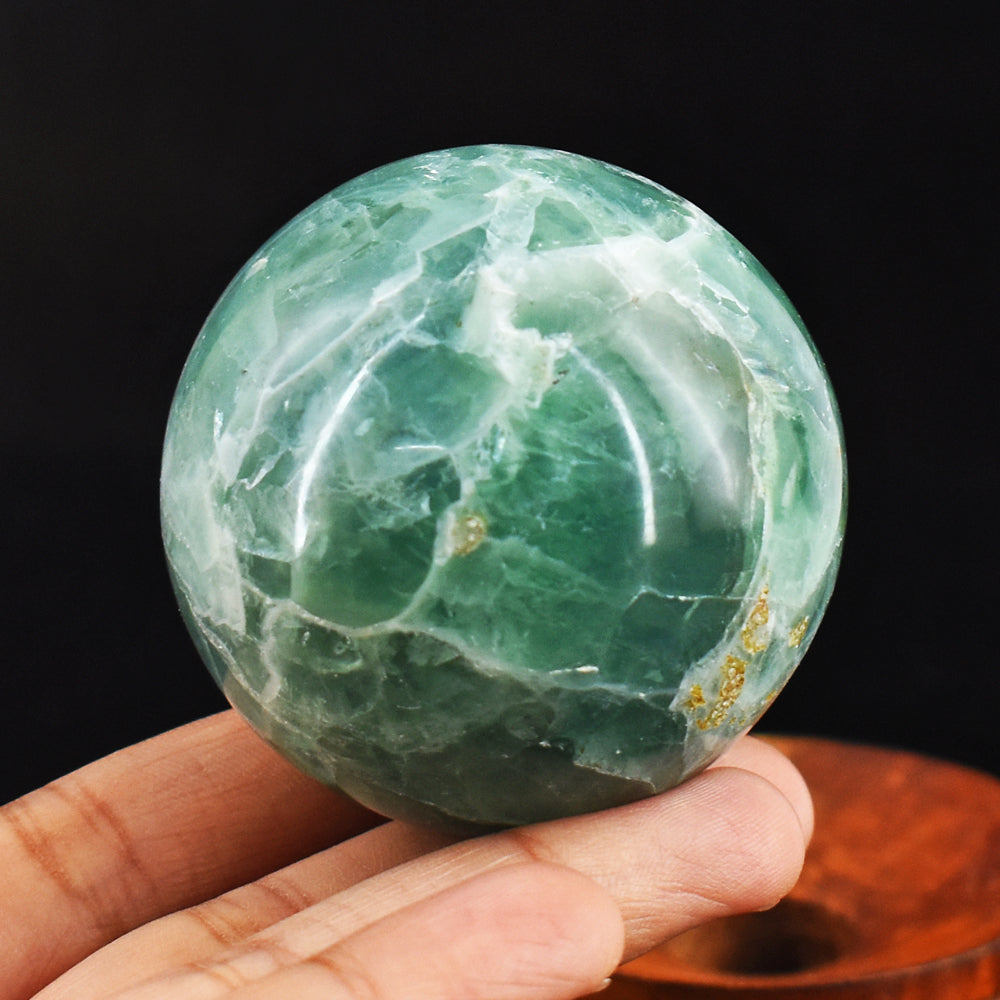 Genuine 1059.00 Cts Green Fluorite Crystal Specimen Healing Gemstone Sphere