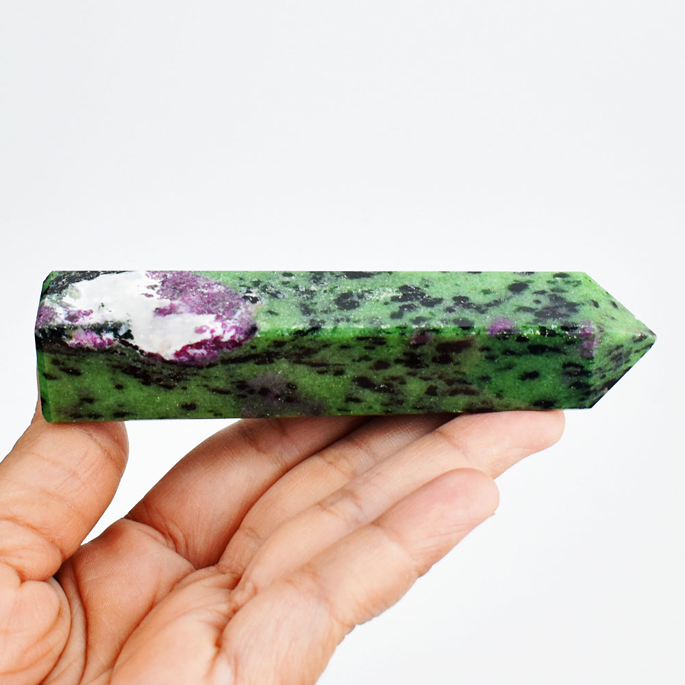 Beautiful 628.00 Cts Genuine Ruby Zoisite Crystal Specimen Gemstone Healing Tower