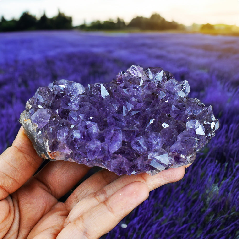 Artisian 1243.00 Cts Genuine Amethyst Crystal Specimen Gemstone