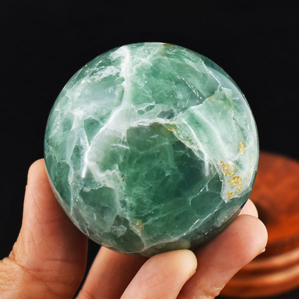 Genuine 1059.00 Cts Green Fluorite Crystal Specimen Healing Gemstone Sphere