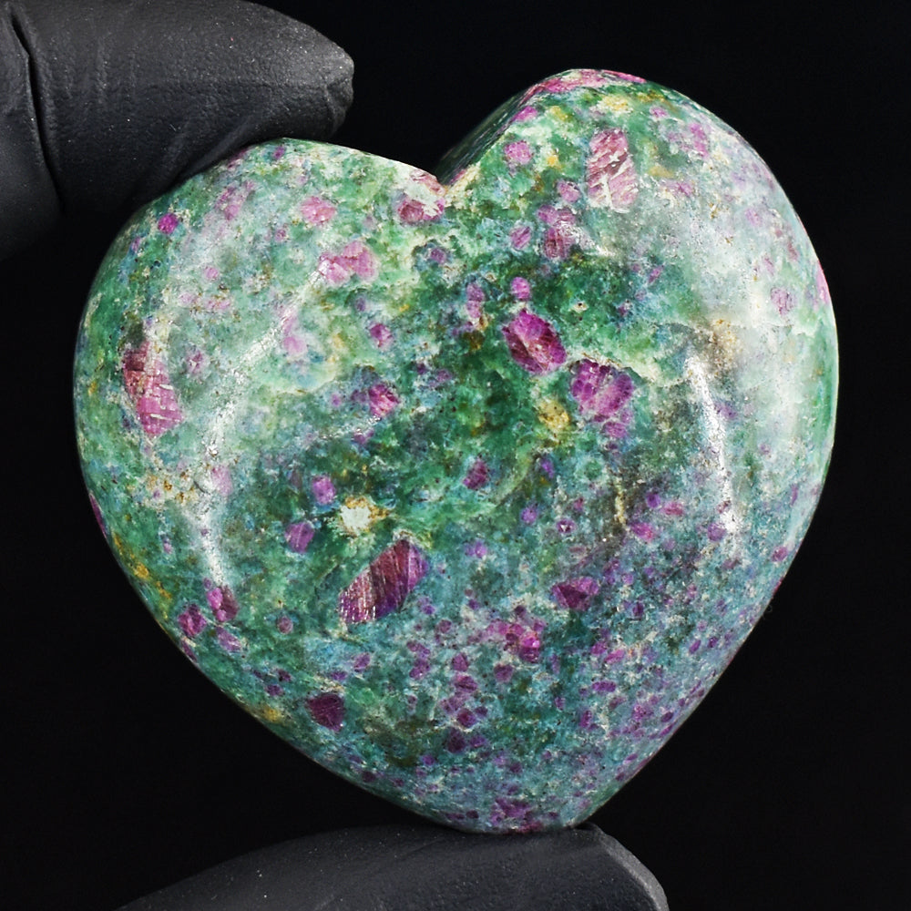 Craftsmen 555.00 Cts Genuine Pink In Ruby Fuchsite Crystal Specimen Gemstone Heart