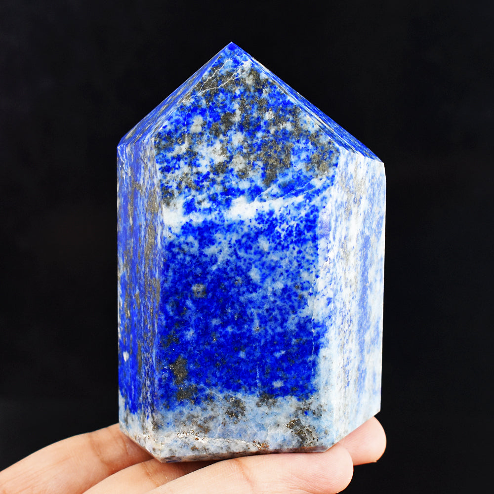 1308.00 Cts Genuine Blue Lapis Lazuli Crystal Specimen Gemstone Free Form Tower