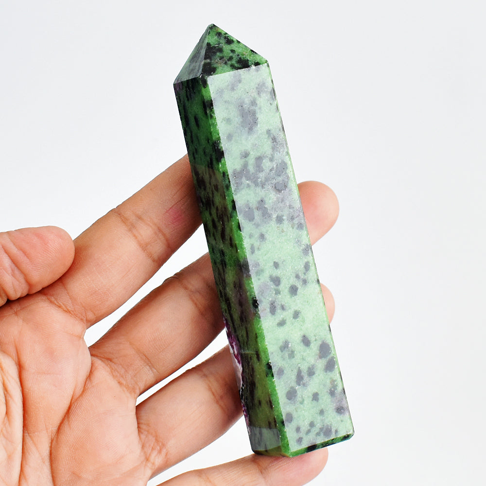 Beautiful 628.00 Cts Genuine Ruby Zoisite Crystal Specimen Gemstone Healing Tower