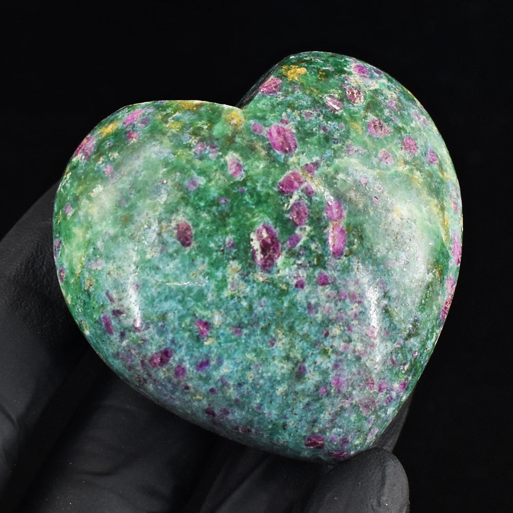 Craftsmen 555.00 Cts Genuine Pink In Ruby Fuchsite Crystal Specimen Gemstone Heart