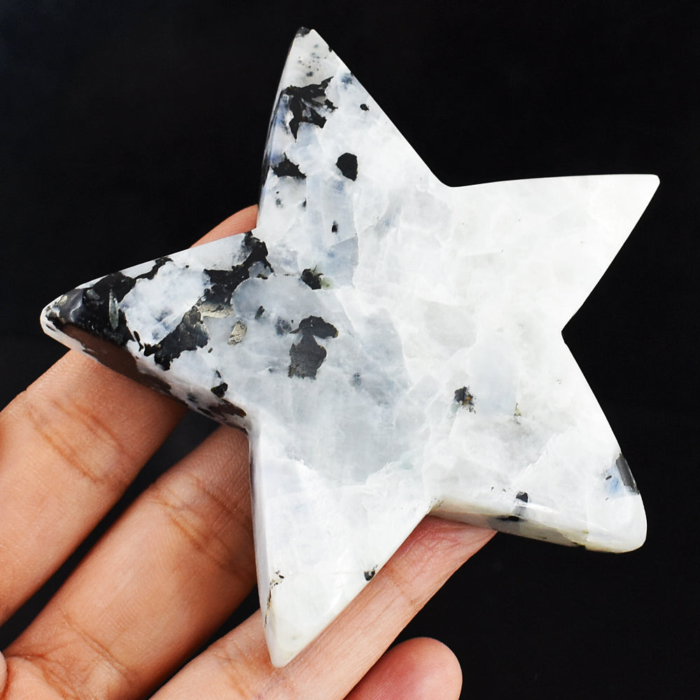 Natural 585.00 Cts Genuine Blue Flash Moonstone Crystal Specimen Gemstone Star