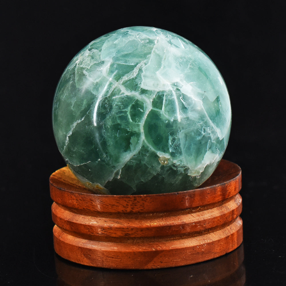 Genuine 1059.00 Cts Green Fluorite Crystal Specimen Healing Gemstone Sphere