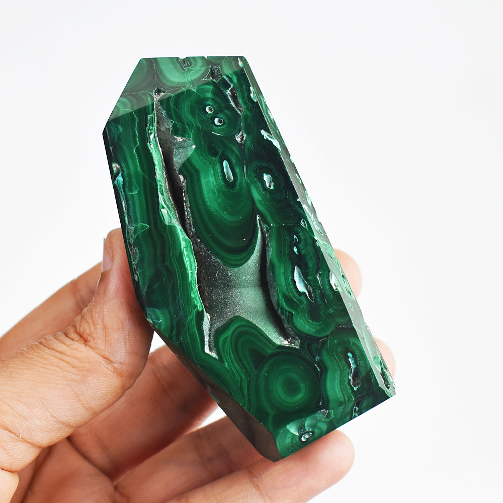 Awesome 1308.00 Cts Genuine Malachite Free Form Tower Crystal Specimen Healing Gemstone