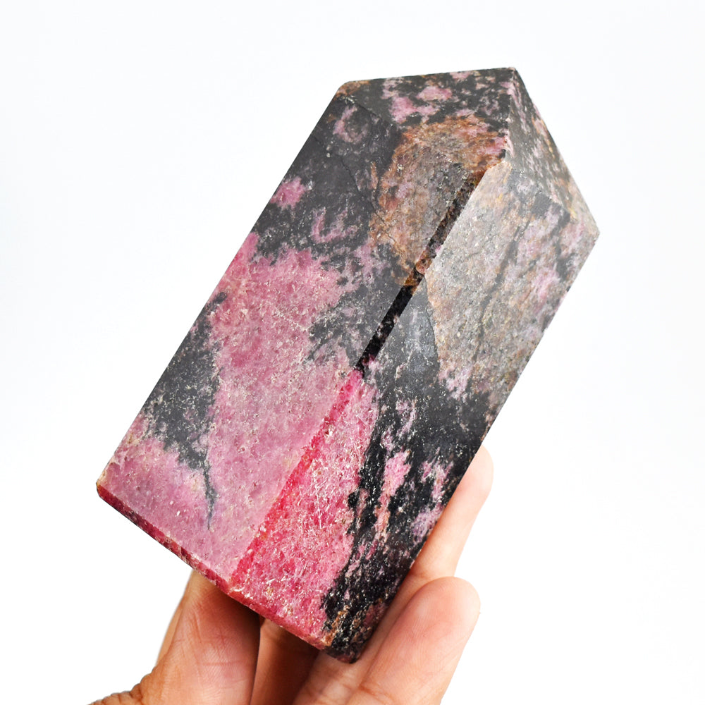 Amazing 1767.00 Cts Genuine Rhodonite Free Form Crystal Specimen Gemstone Healing Tower