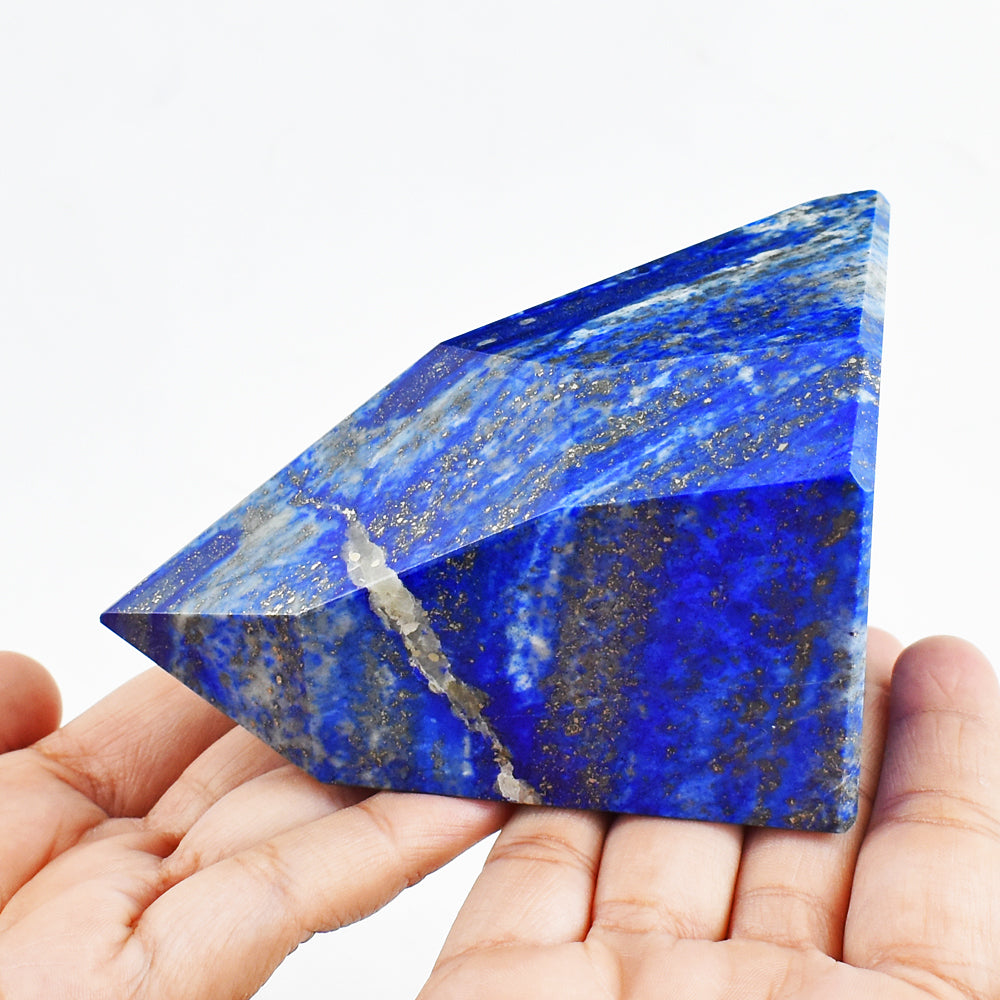 Beautiful 3142.00 Cts Genuine Lapis Lazuli Free Form Crystal Specimen Gemstone Healing Tower