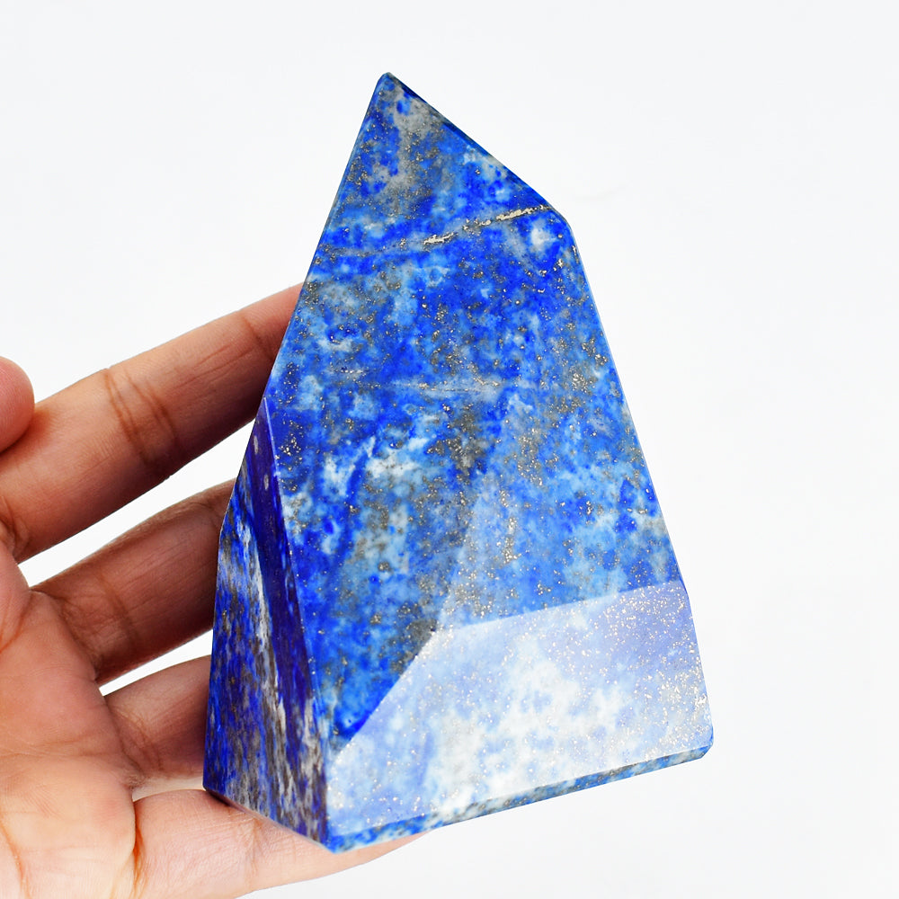 Beautiful 3142.00 Cts Genuine Lapis Lazuli Free Form Crystal Specimen Gemstone Healing Tower