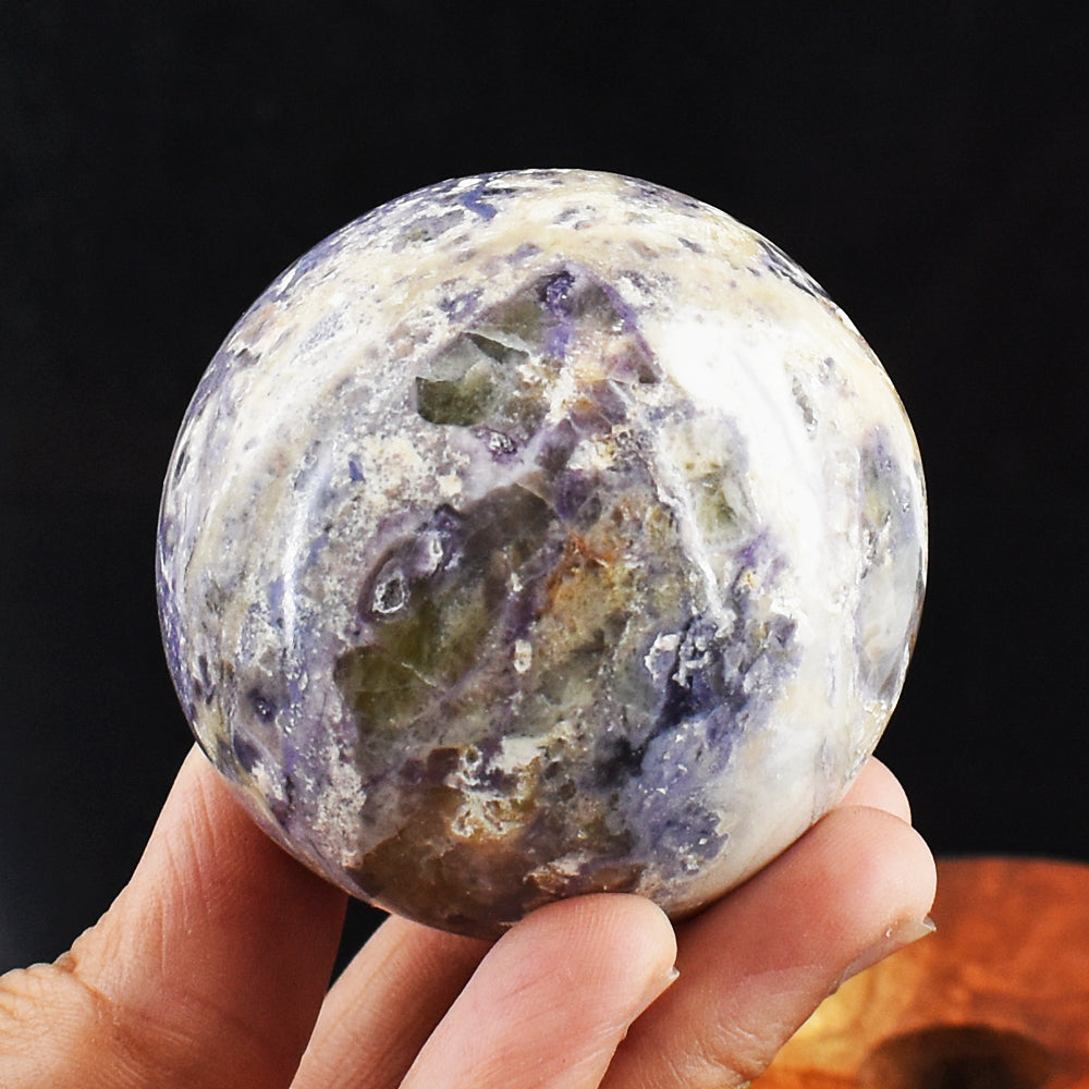 Fabulous 1176.00 Cts Genuine Tiffany Fluorite Crystal Specimen Gemstone Healing Sphere