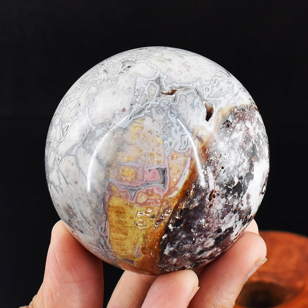 1257.00 carats Genuine Crazy Lace Agate Healing Gemstone Crystal Specimen Sphere