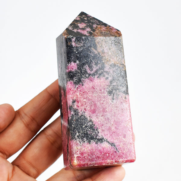 Amazing 1767.00 Cts Genuine Rhodonite Free Form Crystal Specimen Gemstone Healing Tower