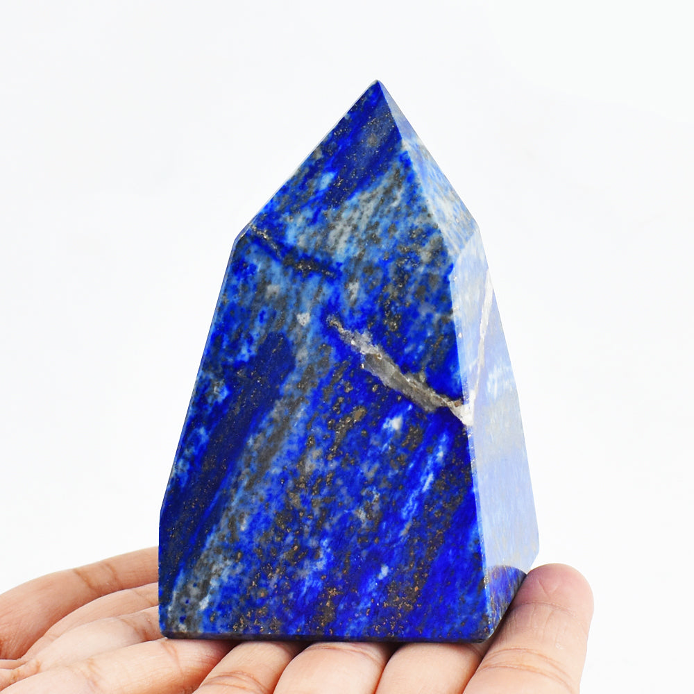 Beautiful 3142.00 Cts Genuine Lapis Lazuli Free Form Crystal Specimen Gemstone Healing Tower