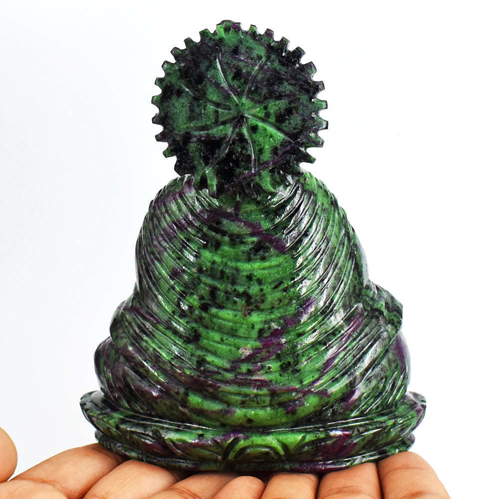 gemsmore:Awesome  3933.00  Cts Ruby Zoisite Hand Carved Crystal Idol Lord Buddha Statute