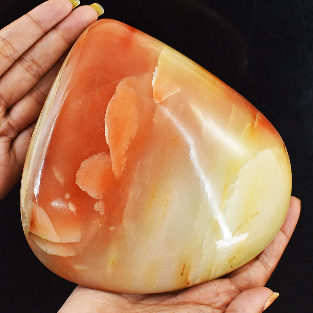 gemsmore:Natural 7130.00 Cts Caramel Agate Hand Carved Crystal Healing Cabochon- Museum Size