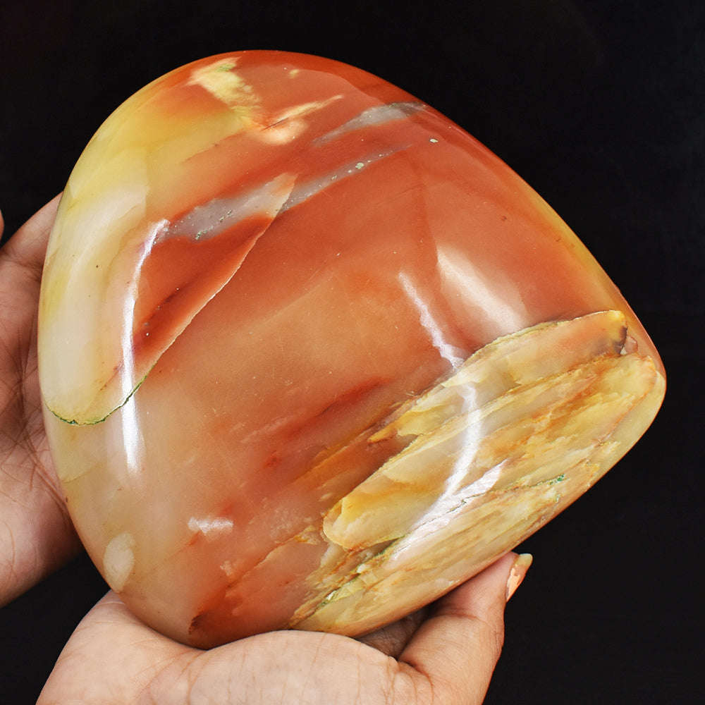 gemsmore:Natural 7130.00 Cts Caramel Agate Hand Carved Crystal Healing Cabochon- Museum Size