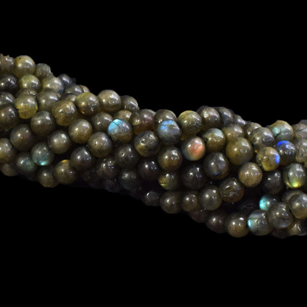Labradorite 5x8mm Faceted Rondelle Beads - 8 inch strand
